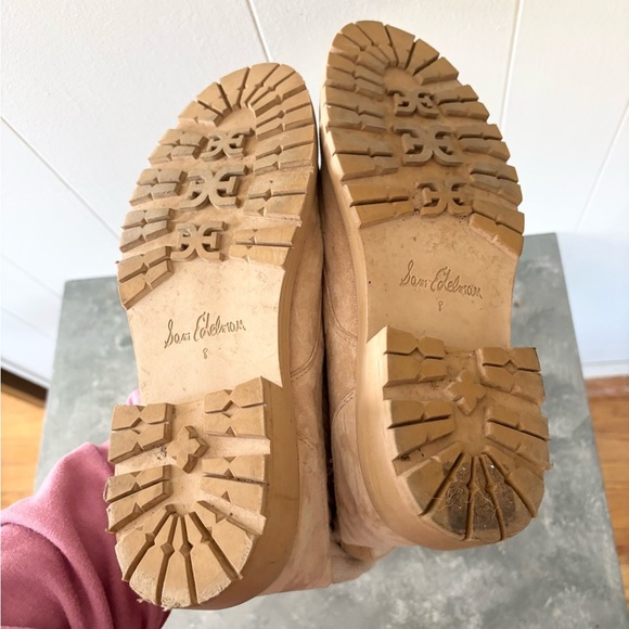 Sam Edelman lydell almond toe knint fabric suede boots size 8 - Picture 9 of 9